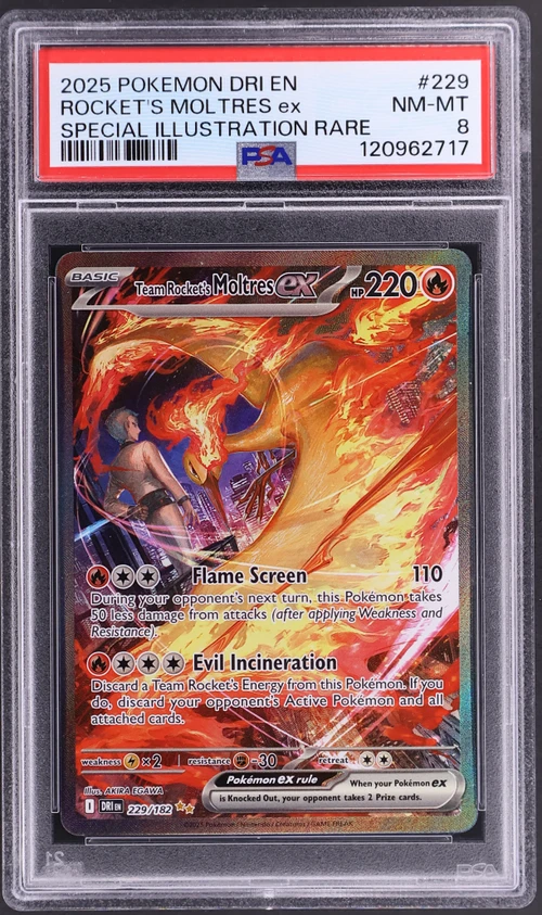 2025 Pokemon Dri En-Destined Rivals #229 Team Rocket's Moltres Ex Special Illustration Rare