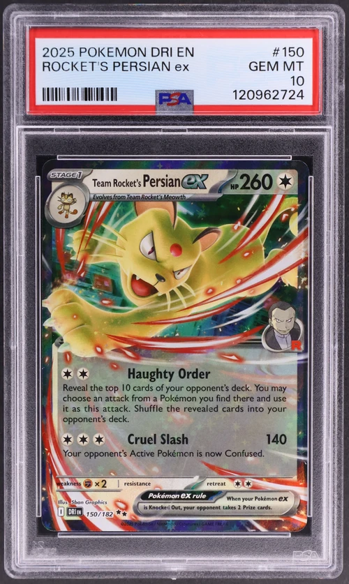 2025 Pokemon Dri En-Destined Rivals #150 Team Rocket's Persian Ex
