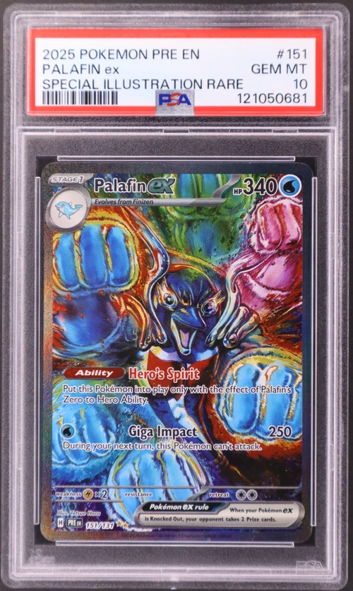 2025 Pokemon Pre En-Prismatic Evolutions #151 Palafin Ex Special Illustration Rare