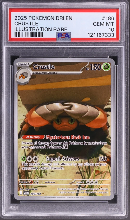 2025 Pokemon Dri En-Destined Rivals #186 Crustle Illustration Rare