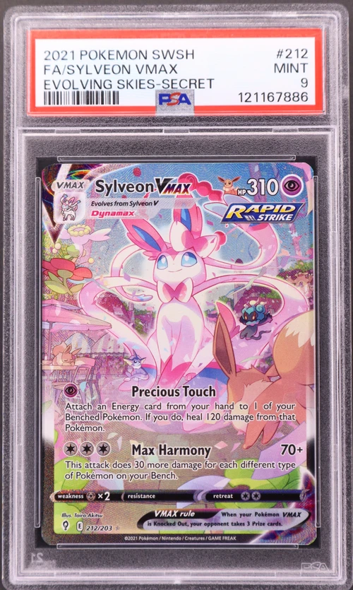 2021 Pokemon Sword & Shield Evolving Skies #212 Full Art / Sylveon Vmax Secret