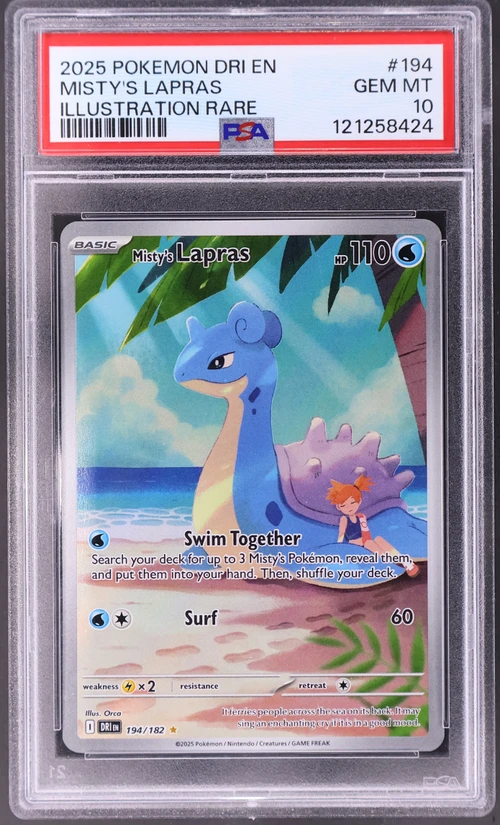 2025 Pokemon Dri En-Destined Rivals #194 Misty's Lapras Illustration Rare