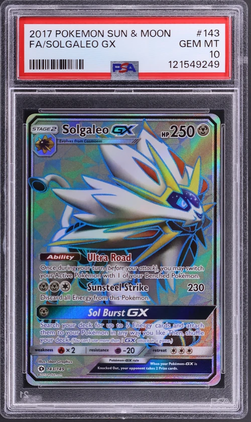 2017 Pokemon Sun & Moon #143 Full Art / Solgaleo Gx