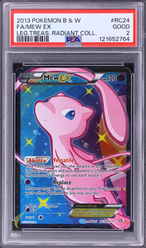 2013 Pokemon Black & White Legendary Treasures Radiant Collection #RC24 Full Art / Mew Ex