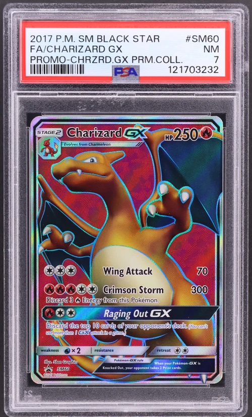 2017 Pokemon Sm Black Star Promo #SM60 Full Art / Charizard Gx Charizard Gx Premium Collection