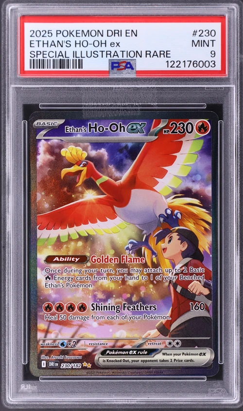 2025 Pokemon Dri En-Destined Rivals #230 Ethan's Ho-Oh Ex Special Illustration Rare