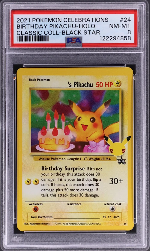 2021 Pokemon Celebrations Classic Collection #24 Birthday Pikachu-Holo