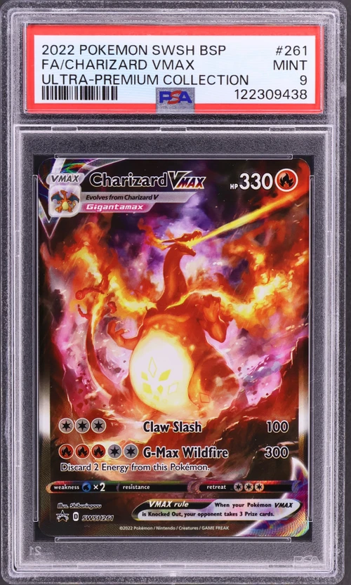 2022 Pokemon Swsh Black Star Promo #261 Full Art / Charizard Vmax Sword & Shield Ultra-Premium Collection-Charizard