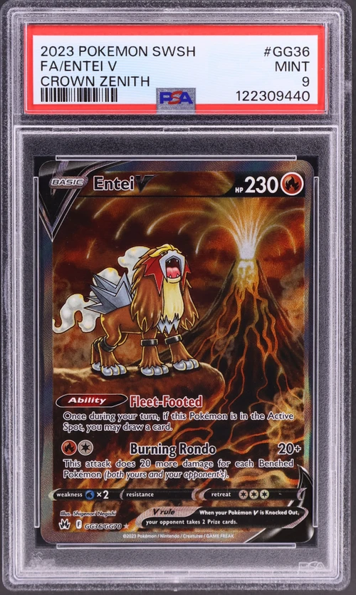 2023 Pokemon Sword and Shield Crown Zenith #GG36 Full Art / Entei V