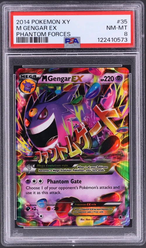 2014 Pokemon Xy Phantom Forces #35 M Gengar Ex