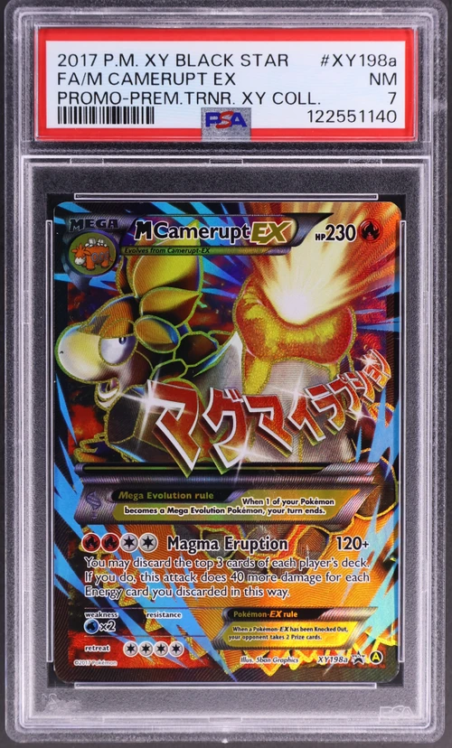 2017 Pokemon Xy Black Star Promo #XY198a Full Art / M Camerupt Ex Premium Trainer Xy Collection