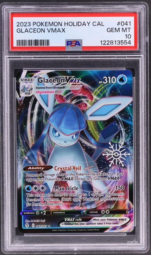 2023 Pokemon Holiday Calendar #041 Glaceon Vmax