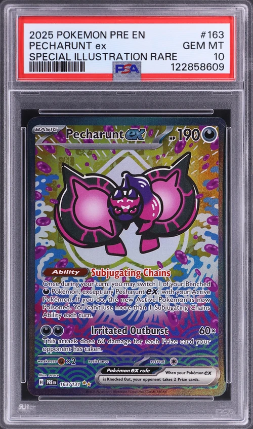 2025 Pokemon Pre En-Prismatic Evolutions #163 Pecharunt Ex Special Illustration Rare