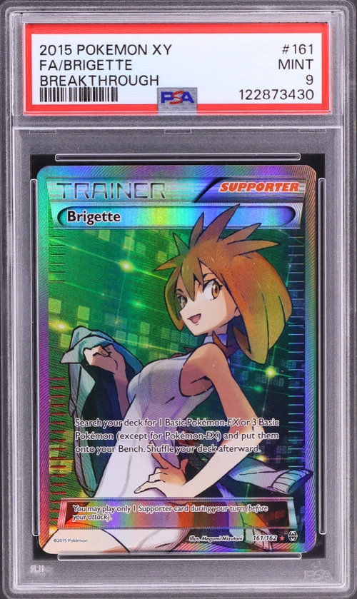 2015 Pokemon Xy Breakthrough #161 Full Art / Brigette