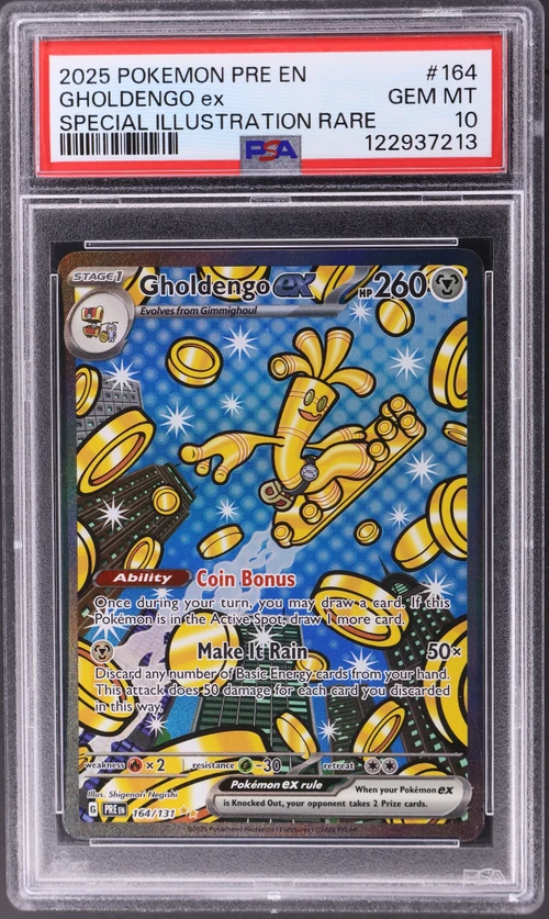 2025 Pokemon Pre En-Prismatic Evolutions #164 Gholdengo Ex Special Illustration Rare
