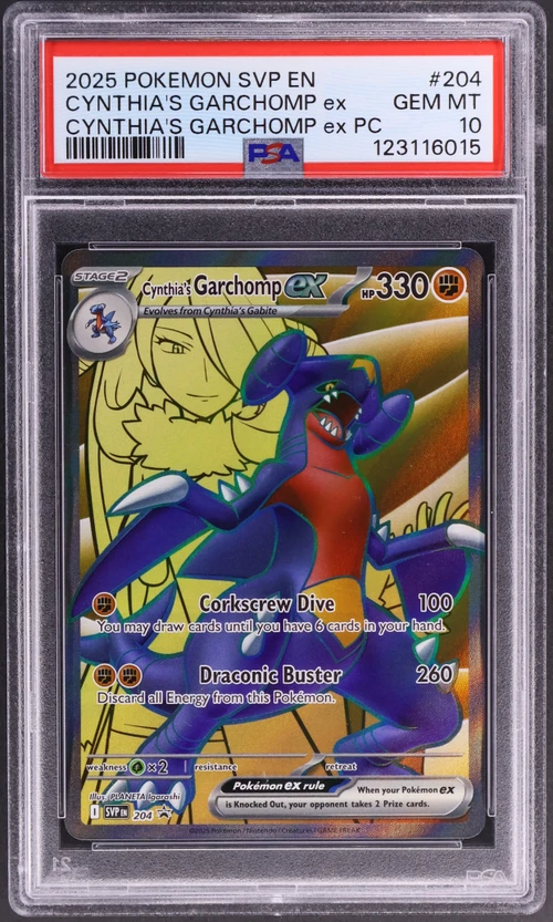 2025 Pokemon Svp En-Sv Black Star Promo #204 Cynthia's Garchomp Ex Cynthia's Garchomp Ex Premium Collection