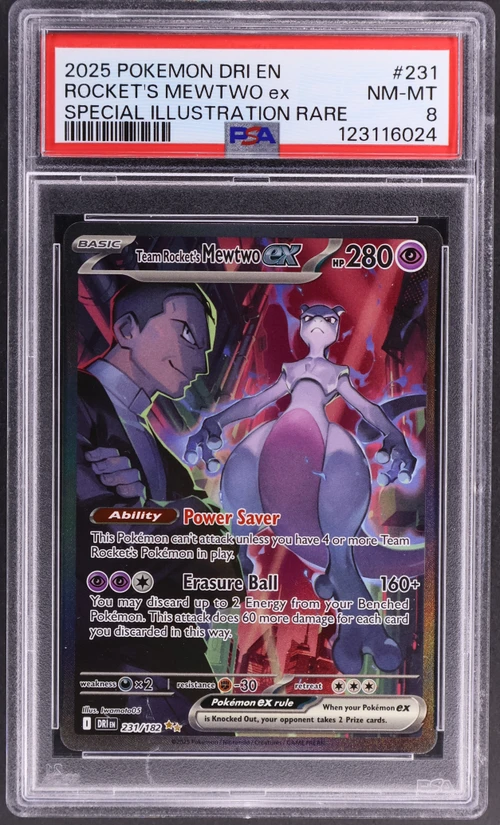 2025 Pokemon Dri En-Destined Rivals #231 Team Rocket's Mewtwo Ex Special Illustration Rare