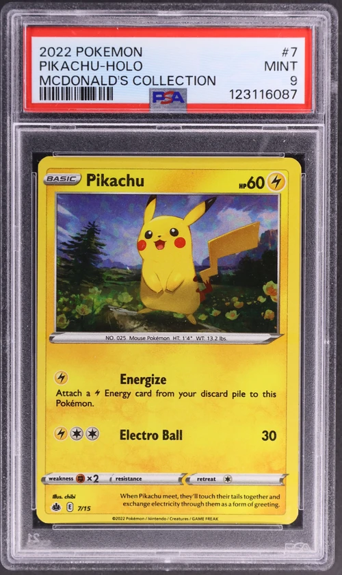 2022 Pokemon Mcdonald's Collection #7 Pikachu-Holo