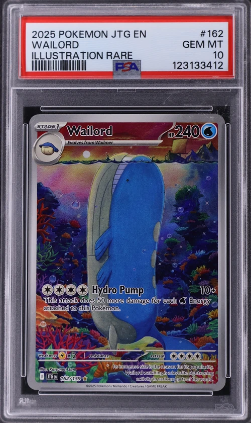 2025 Pokemon Jtg En-Journey Together #162 Wailord Illustration Rare