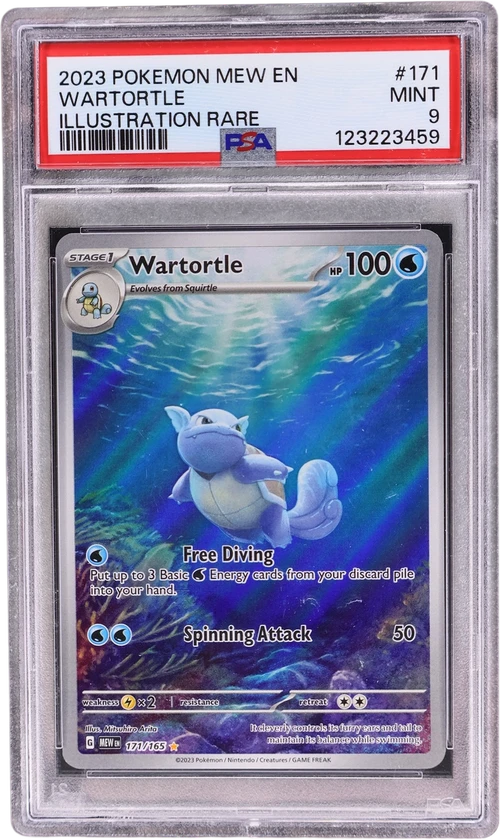 2023 Pokemon Mew En-151 #171 Wartortle Illustration Rare