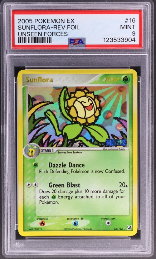 2005 Pokemon Ex Unseen Forces #16 Sunflora-Reverse Foil