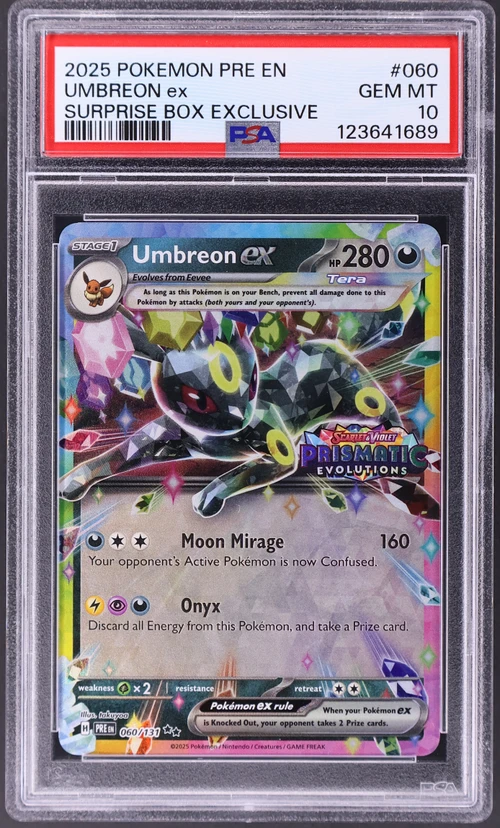 2025 Pokemon Pre En-Prismatic Evolutions #060 Umbreon Ex Surprise Box Exclusive
