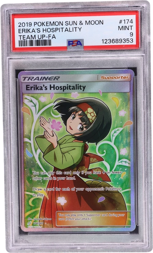 2019 Pokemon Sun & Moon Team Up #174 Full Art / Erika's Hospitality