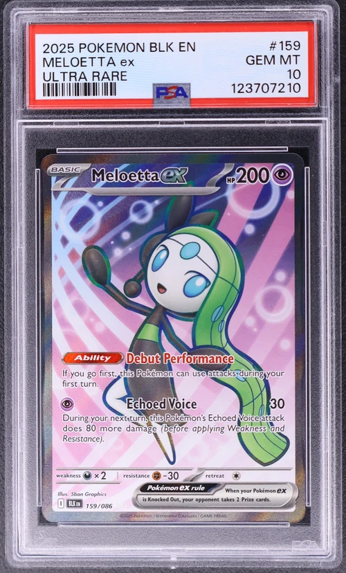 2025 Pokemon Blk En-Black Bolt #159 Meloetta Ex Ultra Rare