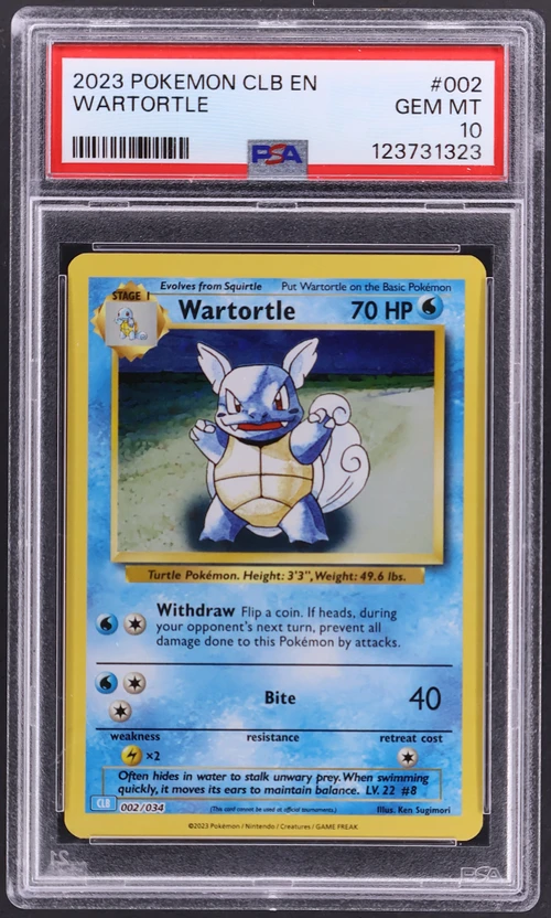 2023 Pokemon Clb-Trading Card Game Classic Blastoise & Suicune Ex Deck #002 Wartortle