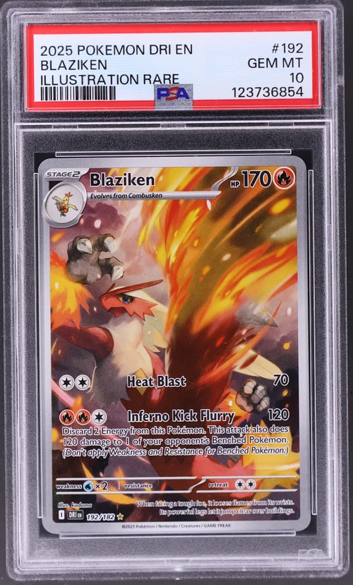 2025 Pokemon Dri En-Destined Rivals #192 Blaziken Illustration Rare