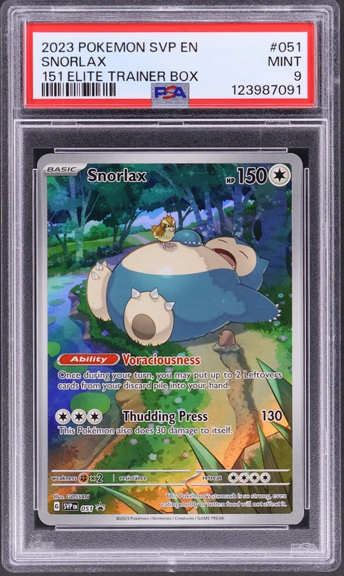 2023 Pokemon Svp En-Sv Black Star Promo #051 Snorlax 151 Elite Trainer Box