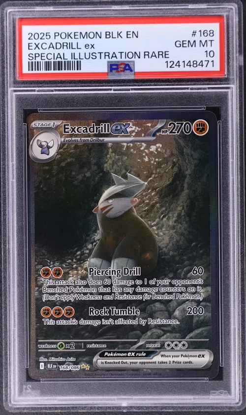 2025 Pokemon Blk En-Black Bolt #168 Excadrill Ex Special Illustration Rare