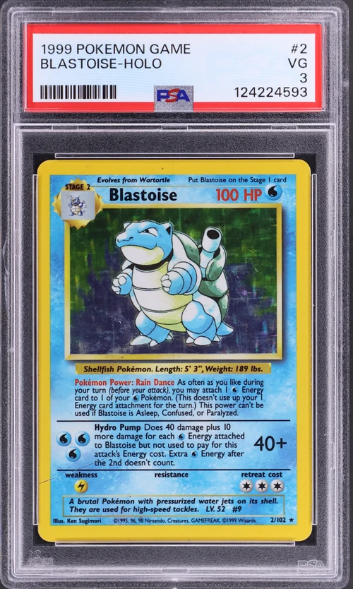 1999 Pokemon Game #2 Blastoise-Holo