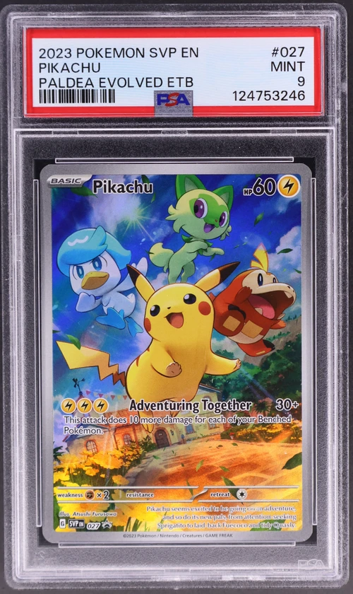 2023 Pokemon Svp En-Sv Black Star Promo #027 Pikachu Paldea Evolved Elite Trainer Box
