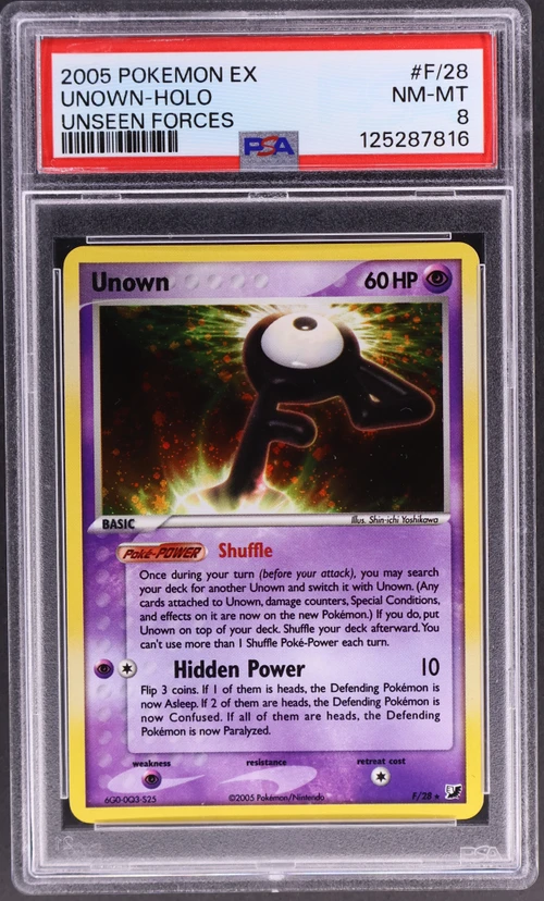 2005 Pokemon Ex Unseen Forces #F/28 Unown-Holo