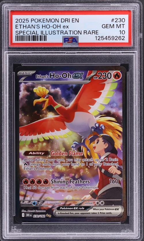 2025 Pokemon Dri En-Destined Rivals #230 Ethan's Ho-Oh Ex Special Illustration Rare