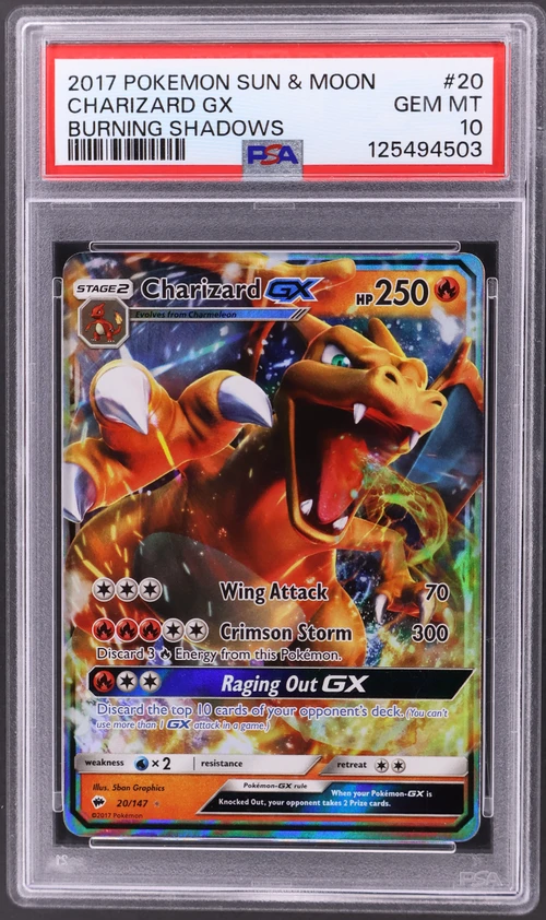 2017 Pokemon Sun & Moon Burning Shadows #20 Charizard Gx