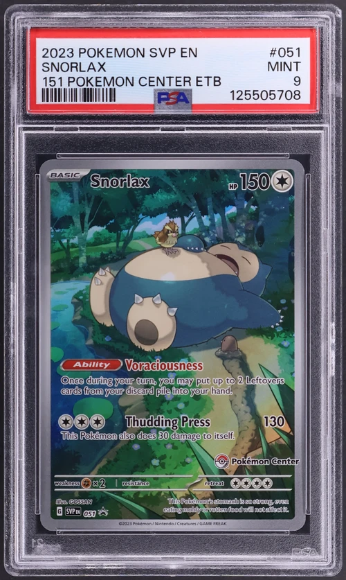 2023 Pokemon Svp En-Sv Black Star Promo #051 Snorlax 151 Pokemon Center Elite Trainer Box