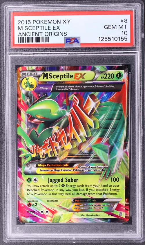 2015 Pokemon Xy Ancient Origins #8 M Sceptile Ex