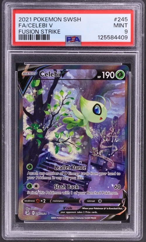 2021 Pokemon Sword & Shield Fusion Strike #245 Full Art / Celebi V