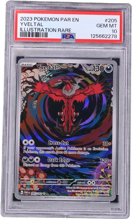 2023 Pokemon Par En-Paradox Rift #205 Yveltal Illustration Rare