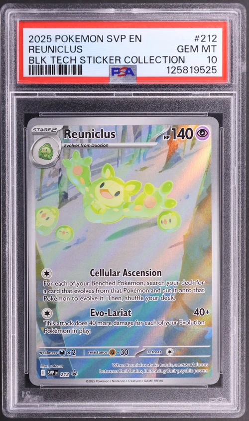 2025 Pokemon Svp En-Sv Black Star Promo #212 Reuniclus Black Bolt Tech Sticker Collection
