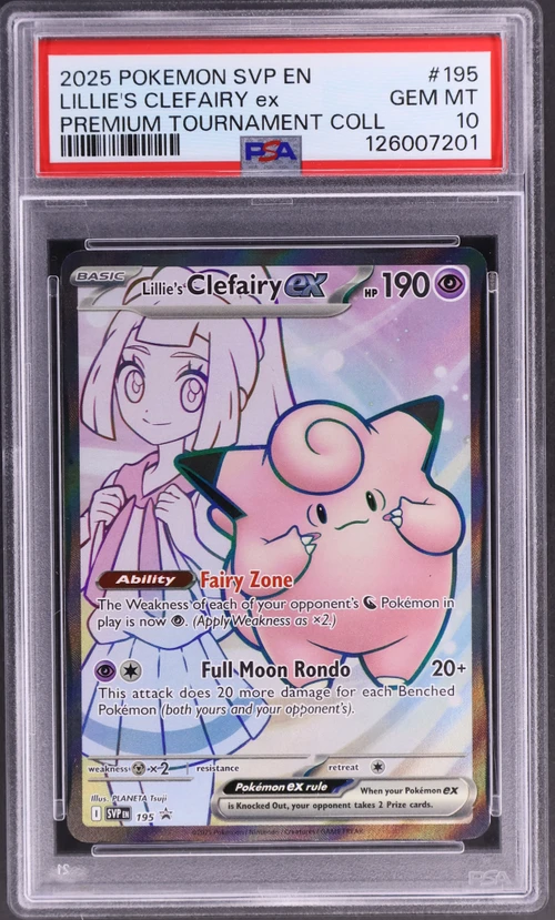 2025 Pokemon Svp En-Sv Black Star Promo #195 Lillie's Clefairy Ex Lillie Premium Tournament Collection