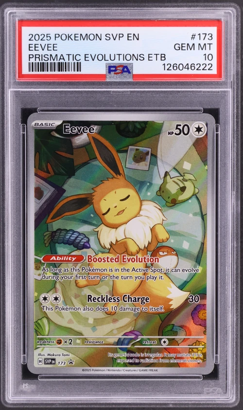 2025 Pokemon Svp En-Sv Black Star Promo #173 Eevee Prismatic Evolutions Elite Trainer Box