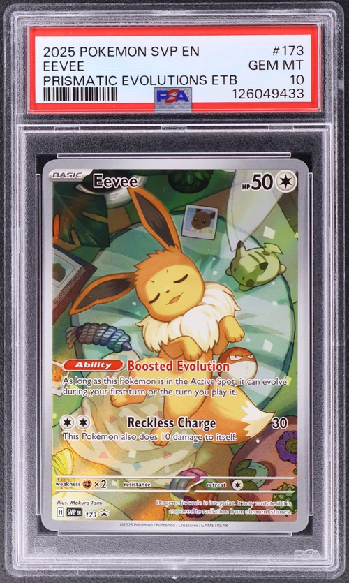 2025 Pokemon Svp En-Sv Black Star Promo #173 Eevee Prismatic Evolutions Elite Trainer Box