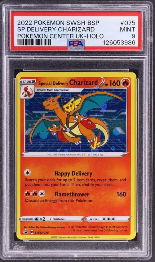 2022 Pokemon Swsh Black Star Promo #075 Special Delivery Charizard-Holo Pokemon Center United Kingdom
