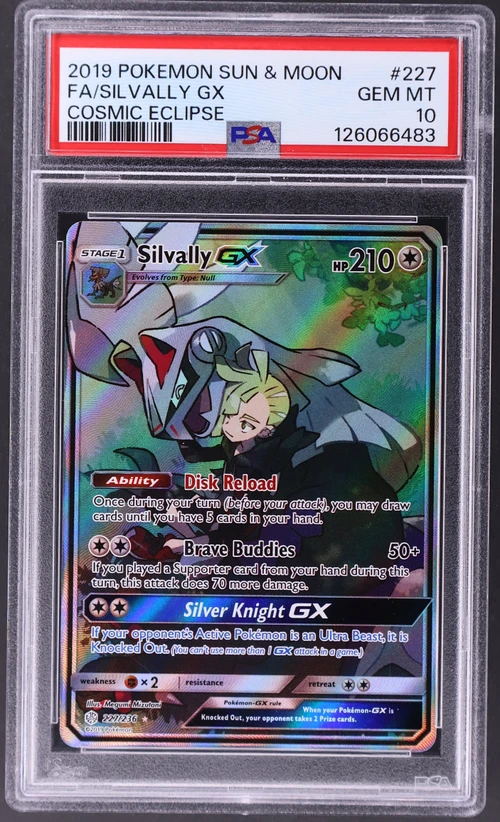 2019 Pokemon Sun & Moon Cosmic Eclipse #227 Full Art / Silvally Gx