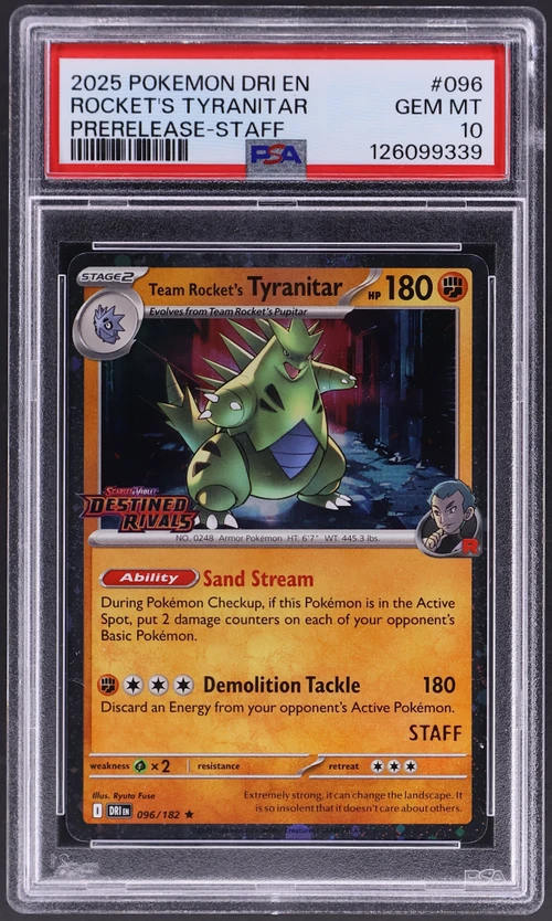 2025 Pokemon Dri En-Destined Rivals #096 Team Rocket's Tyranitar Prerelease-Staff
