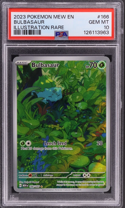 2023 Pokemon Mew En-151 #166 Bulbasaur Illustration Rare