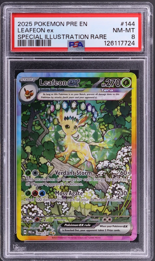2025 Pokemon Pre En-Prismatic Evolutions #144 Leafeon Ex Special Illustration Rare
